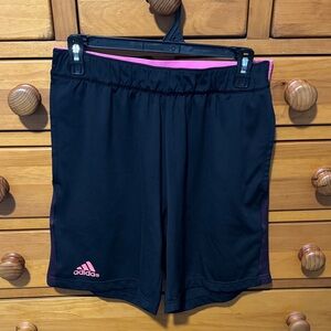 Adidas Men’s Athletic Shorts Black with Pink Accents